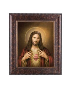 11 1/4" x 13 1/4" Art Deco Frame with an 8" x 10" Simeone: Sacred Heart Print