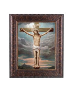11 1/4" x 13 1/4" Art Deco Frame with an 8" x 10" Crucifixion Print