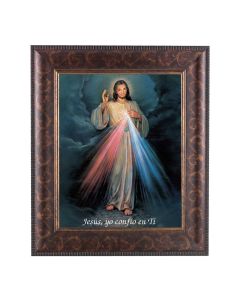 11 1/4" x 13 1/4" Art Deco Frame with an 8" x 10" Divine Mercy (Spanish) Print