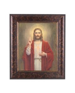 11 1/4" x 13 1/4" Art Deco Frame with an 8" x 10" Chambers: Sacred Heart of Jesus Print