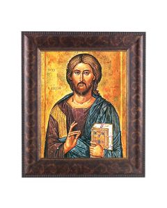 11 1/4" x 13 1/4" Art Deco Frame with an 8" x 10" Christ the All Knowing Print