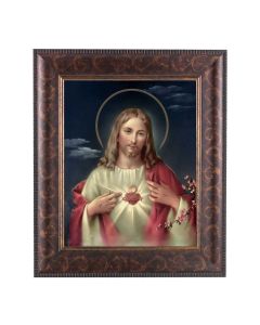 11 1/4" x 13 1/4" Art Deco Frame with an 8" x 10" Sacred Heart Print