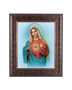 11 1/4" x 13 1/4" Art Deco Frame with an 8" x 10" Immaculate Heart of Mary Print