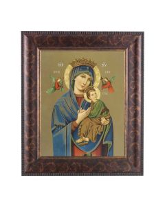 11 1/4" x 13 1/4" Art Deco Frame with an 8" x 10" Our Lady of Perpetual Help Print