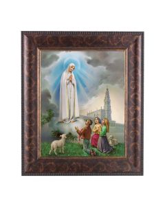 11 1/4" x 13 1/4" Art Deco Frame with an 8" x 10" Our Lady of Fatima Print