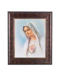 11 1/4" x 13 1/4" Art Deco Frame with an 8" x 10" The Immaculate Heart of Mary Print