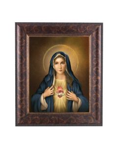 11 1/4" x 13 1/4" Art Deco Frame with an 8" x 10" Immaculate Heart of Mary Print