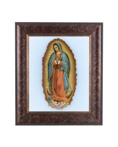 11 1/4" x 13 1/4" Art Deco Frame with an 8" x 10" Our Lady of Guadalupe Print