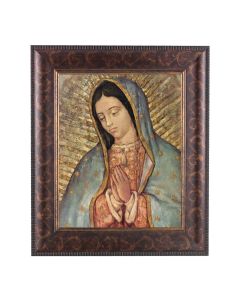 11 1/4" x 13 1/4" Art Deco Frame with an 8" x 10" Our Lady of Guadalupe Print