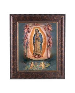 11 1/4" x 13 1/4" Art Deco Frame with an 8" x 10" Our Lady of Guadalupe Print