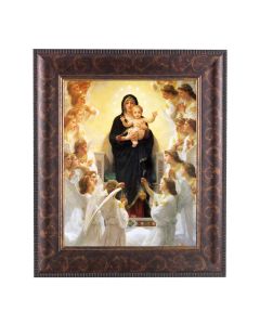 11 1/4" x 13 1/4" Art Deco Frame with an 8" x 10" Bouguereau: Queen of Peace Print