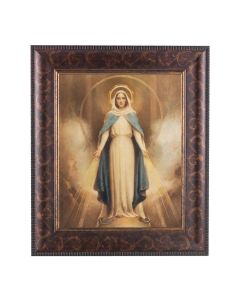 11 1/4" x 13 1/4" Art Deco Frame with an 8" x 10" The Immaculate Heart of Mary Print