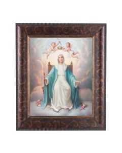 11 1/4" x 13 1/4" Art Deco Frame with an 8" x 10" Queen of Heaven Print