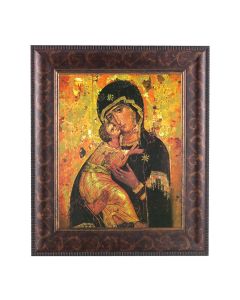 11 1/4" x 13 1/4" Art Deco Frame with an 8" x 10" Our Lady of Vladimir Print