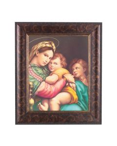 11 1/4" x 13 1/4" Art Deco Frame with an 8" x 10" Raphael: Madonna of The Chair Print