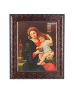 11 1/4" x 13 1/4" Art Deco Frame with an 8" x 10" Madonna of the Grapes Print