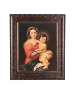 11 1/4" x 13 1/4" Art Deco Frame with an 8" x 10" Murillo: Madonna and Child Print