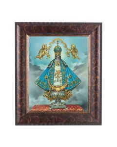 11 1/4" x 13 1/4" Art Deco Frame with an 8" x 10" Virgen de San Juan Print