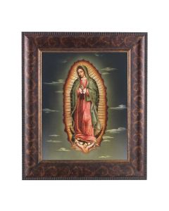 11 1/4" x 13 1/4" Art Deco Frame with an 8" x 10" Our Lady of Guadalupe Print