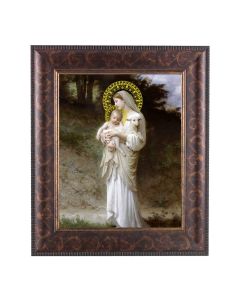 11 1/4" x 13 1/4" Art Deco Frame with an 8" x 10" Bouguereau: Divine Innocence Print