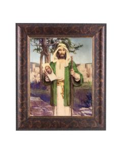 8" x 10" Chambers: St. Jude Print with a 11 1/4" x 13 1/4" Art Deco Frame  