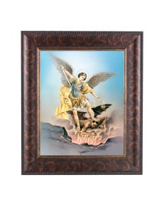 11 1/4" x 13 1/4" Art Deco Frame with an 8" x 10" Saint Michael Print