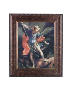 11 1/4" x 13 1/4" Art Deco Frame with an 8" x 10" Saint Michael Print