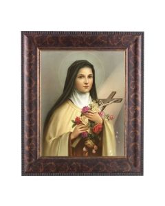 11 1/4" x 13 1/4" Art Deco Frame with an 8" x 10" Saint Therese Print