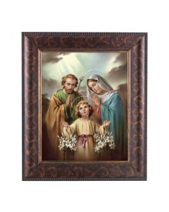 11 1/4" x 13 1/4" Art Deco Frame with an 8" x 10" Holy Family Print