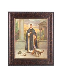 11 1/4" x 13 1/4" Art Deco Frame with an 8" x 10" St. Martin de Porres Print