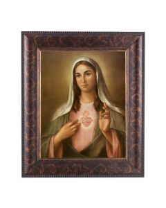 11 1/4" x 13 1/4" Art Deco Frame with an 8" x 10" The Immaculate Heart of Mary Print