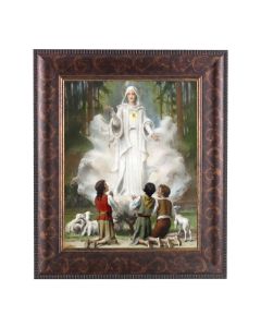 11 1/4" x 13 1/4" Art Deco Frame with an 8" x 10" Our Lady of Fatima Print