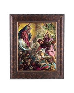 11 1/4" x 13 1/4" Art Deco Frame with an 8" x 10" Battle of Archangel St. Michael Print