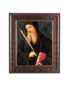 11 1/4" x 13 1/4" Art Deco Frame with an 8" x 10" St. Benedict Print