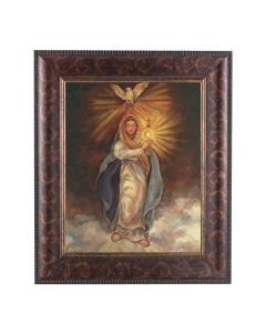 11 1/4" x 13 1/4" Art Deco Frame with an 8" x 10" Mary with Monstrance Print