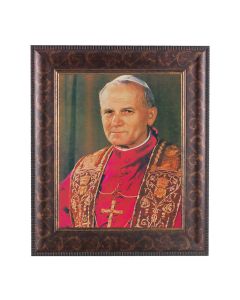 11 1/4" x 13 1/4" Art Deco Frame with an 8" x 10" Pope John Paul II Print