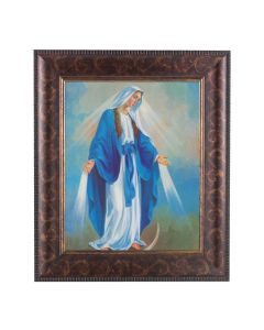 11 1/4" x 13 1/4" Art Deco Frame with an 8" x 10" Our Lady of Grace Print
