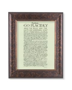 11 1/4" x 13 1/4" Art Deco Frame with an 8" x 10" Go Placidly Print