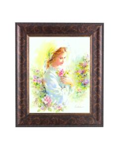 11 1/4" x 13 1/4" Art Deco Frame with 8" x 10" Blanc: Mystical Rose Print