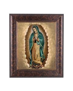 11 1/4" x 13 1/4" Art Deco Frame with an 8" x 10" Our Lady of Guadalupe Print