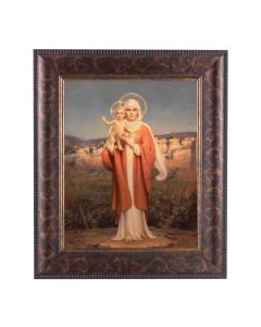 8" x 10"  Chambers:  O.L. of Jerusalem, Print with a 11 1/4" x 13 1/4" Art Deco Frame  