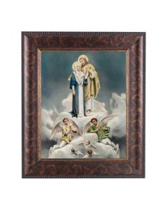 11 1/4" x 13 1/4" Art Deco Frame with 8" x 10" Chambers: Jesus and Mary Print