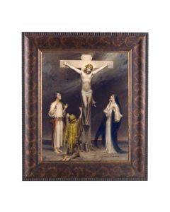 11 1/4" x 13 1/4" Art Deco Frame with 8" x 10" Chambers: Crucifixion Print