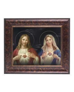 8" x 10" Sacred Hearts Print with a 11 1/4" x 13 1/4" Art Deco Frame  