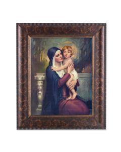 8" x 10"  Chambers: Madonna and Christ Child Print with a 11 1/4" x 13 1/4" Art Deco Frame  