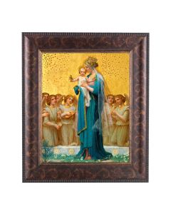 8" x 10" Vidal: Madonna and Child Print with a 11 1/4" x 13 1/4" Art Deco Frame  