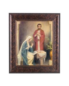 8" x 10" Chambers: Holy Family of Nazareth Print with a 11 1/4" x 13 1/4" Art Deco Frame  