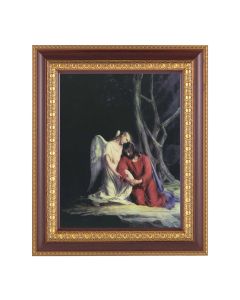 11 1/2" x 13 1/2" Cherry Frame with Gold Trim with an 8" x 10" Bloch: Agony in the Garden Print