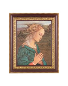 11 1/2" x 13 1/2" Cherry Frame with Gold Trim with an 8" x 10" Lippi: Madonna Print