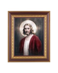 11 1/2" x 13 1/2" Cherry Frame with Gold Trim with an 8" x 10" Confide in Me Print
